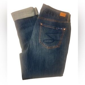 Seven7 Women's High Rise Skinny Jeans - Dark Blue GUC 12